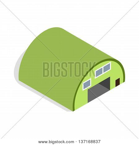 Hangar icon in isometric 3d style isolated vector illustration
