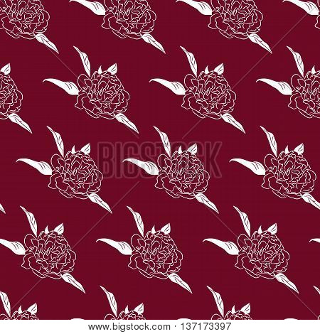 Elegant seamless pattern with flowers. Vector illustration for printing textile web site; design packaging.
