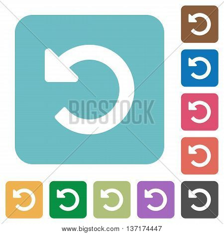 Flat undo changes icon set on round color background.