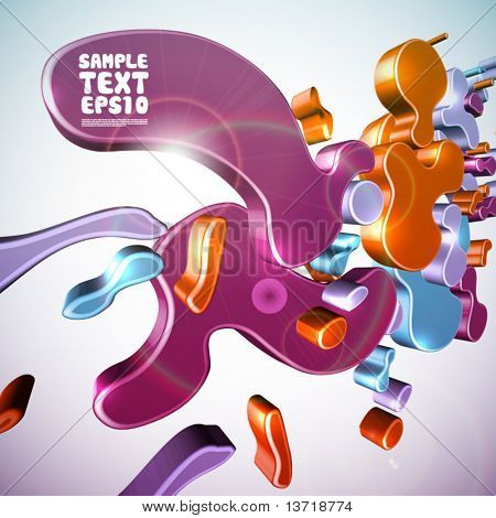 Vector 3D Irregular Patterns