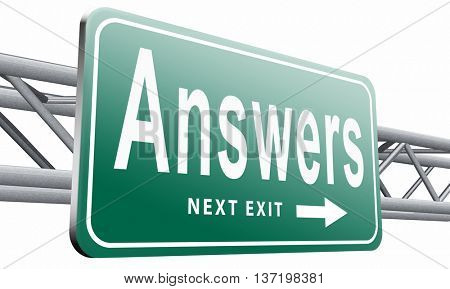 search and find answers on questions, good information or info to discover truth 3D illustration isolated on white