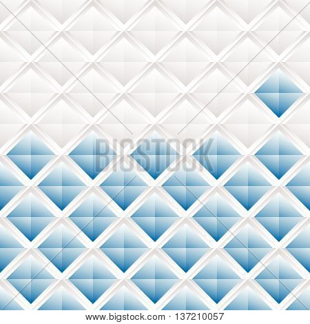 Repeatable Pattern With Crystal Like Structure. Mosaic Of Studs, Shaded Squares