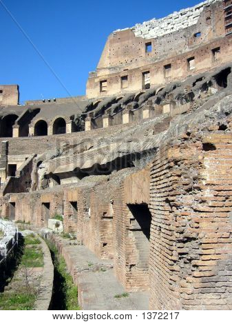 Indre af Colosseum, romerske ruiner, Rom, Italien