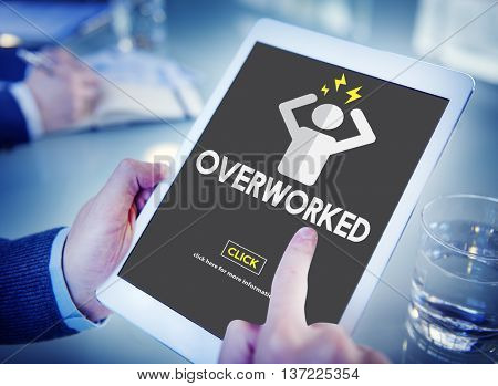 Overworked Depression Emotion Exhaust Problem Concept