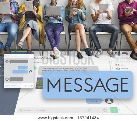 Online Message Email Digital Chatting Concept