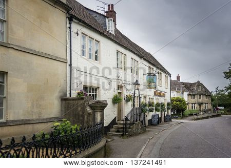 HOLT, WILTSHIRE, UK, 21 JUNE 2016 - The Old Ham Tree public house in the village of Holt Wiltshire UK