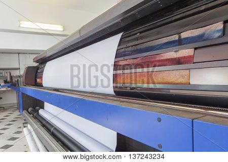 professional printing machine in printing house, intrior