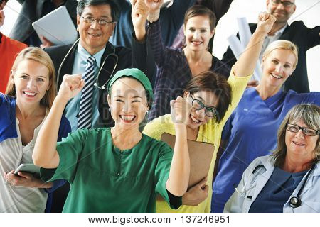 Celebrating Diverse People Various Occupations Concept