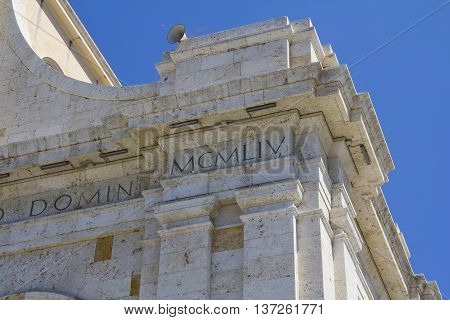 Cagliari: architectural detail of the Basilica N.S. Bonaria - Sardinia