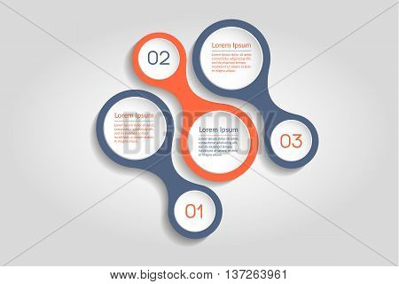 Metaball infographic flat design elements. Vector illustration.