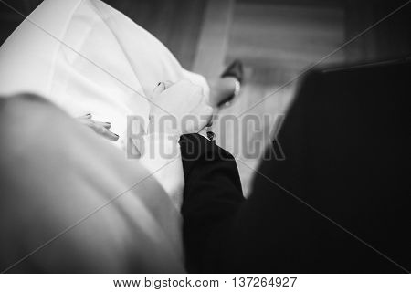 bridge and groom at registry office for wedding