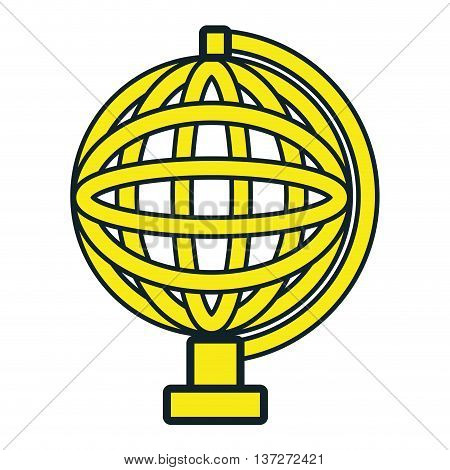 World earth map isolated flat icon, vector illustration design.