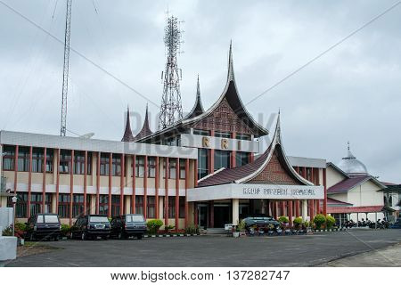 BUKITTINGGI INDONESIA - AUG 04: Office Radio Republik Indonesia in BukittinggiIndonesia on Aug 04 2011. Radio Republik Indonesia (RRI) is the state radio network of Indonesia.