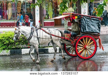 Carriage On The Street In Bukittinggi, Indonesia