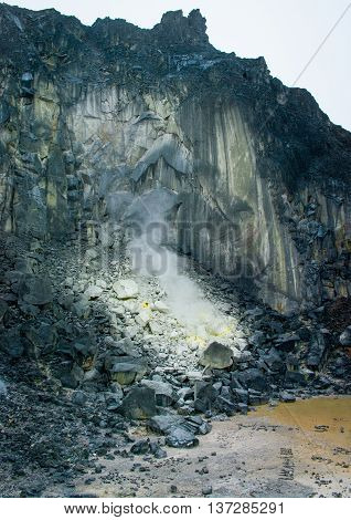 Sibayak volcano at  Northern Sumatra in  Indonesia