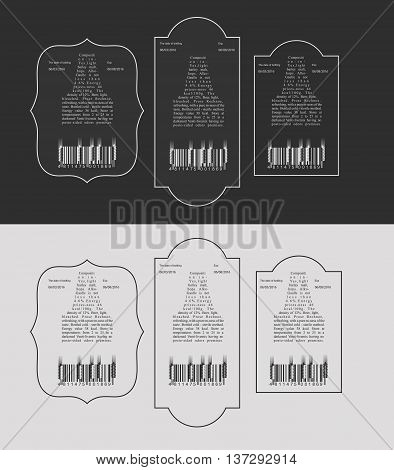 vector vintage label for dark and light beer