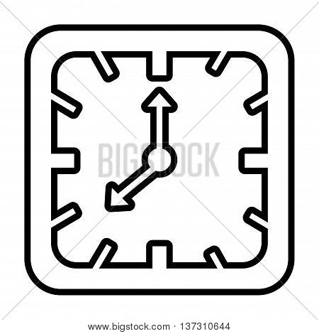Clock isolated flat icom, time concept graphic design, vector illustration.