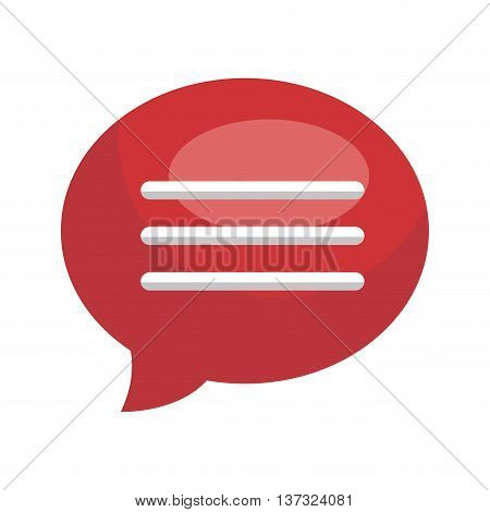 Chat bubble speakbox isolated flat icon, vector illustration graphic design.