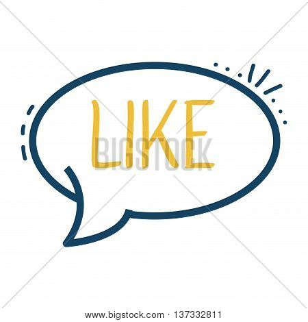 Chat bubble speakbox isolated flat icon, vector illustration graphic.