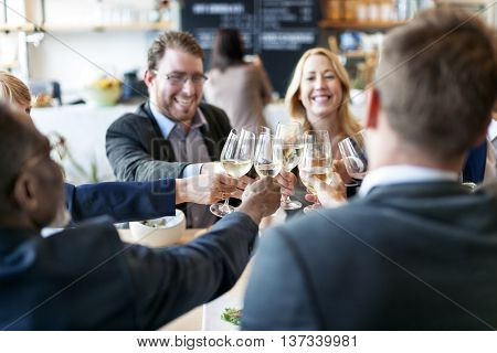Business People Toast Success Achievement Colleagues Corporate Concept