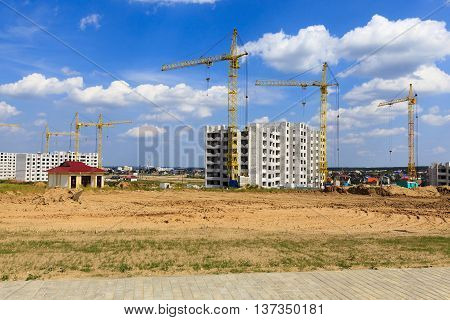 Construction Of A New Multi-storey Residential Building In The City