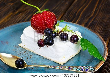 Ice Cream with Black Currant Studio Photo