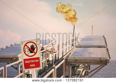 Fire fighter on oil and gas industry, successful firefighter at work , Fire suit for fighter with fire and suit for protect fire fighter, Security team when fire case. restricted area or danger area.