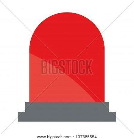 simple flat design emergency strobe light icon vector illustration