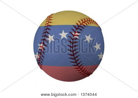 Baseball con la bandiera del Venezuela