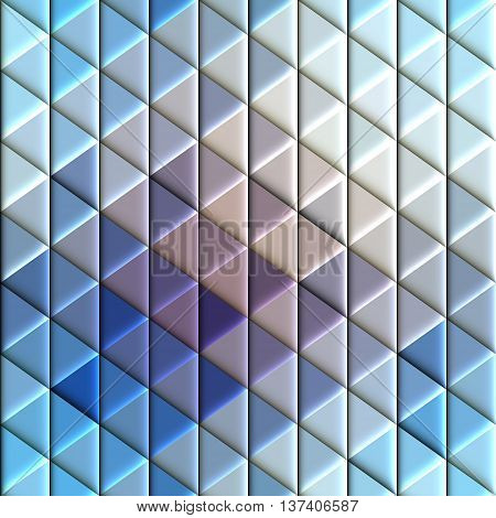 Abstract seamless rhombus and triagles blue pattern with a relief effect.
