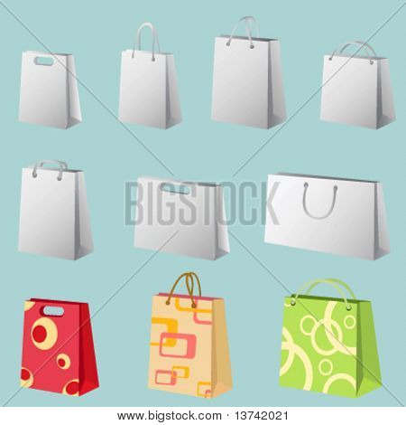vetor de saco de compras