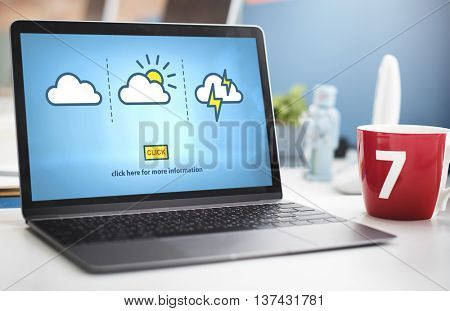 Weather Report Forecast Cloudy Clear Blustery Concept
