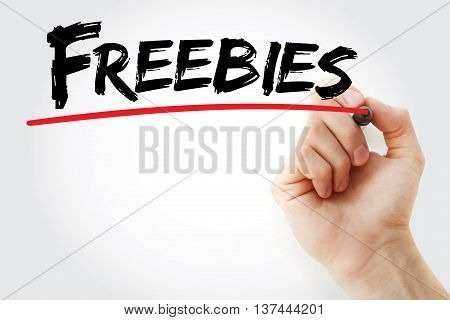 Hand Writing Freebies With Marker
