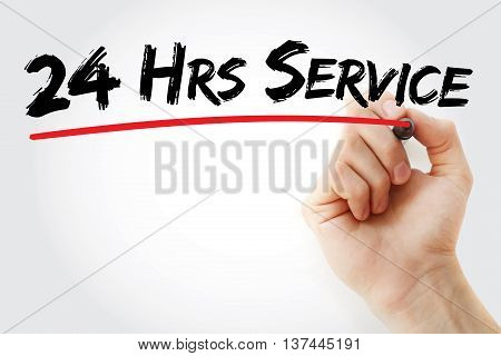 Hand Writing 24 Hrs Service With Marker