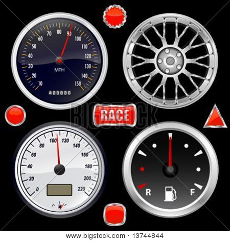 car custom equipments vector