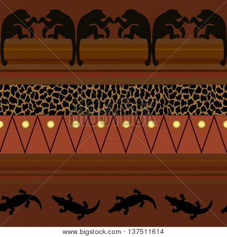 African style. Seamless pattern. Template textile endless