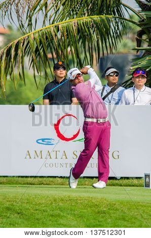 CHONBURI - DECEMBER 10 : Prayad Marksaeng of Thailand player in Thailand Golf Championship 2015 (Tournament on the Asian Tour) at Amata Spring Country Club on December 10 2015 in Chonburi Thailand.