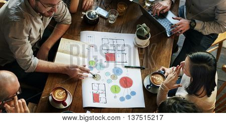 Design Team Brainstorming Interior Design Planning Work Concept