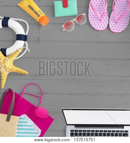 Beach Objects Border Blankspace Concept