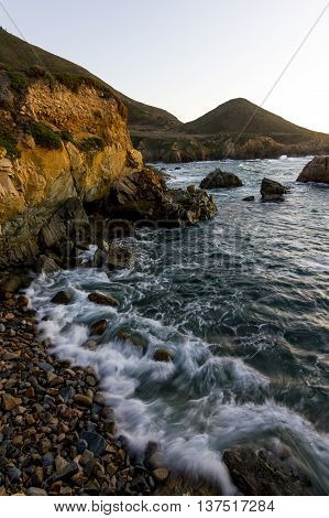 Coastline at Garrapata State Park during sunset