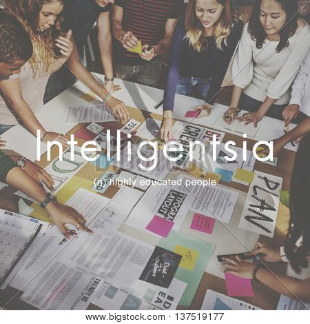Intelligentsia Highly Educated Literate Knowledge Concept