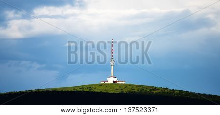 Praded hill in Jeseniky mountains in summer day