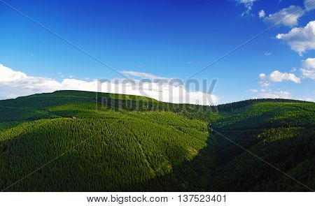 Praded hill in Jeseniky mountains in summer day