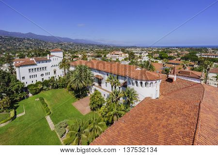Beautiful Aerial Landscapes Seen From Santa Barbara County Courthouse