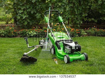 Outdoor Shot Of Garden Equipment.
