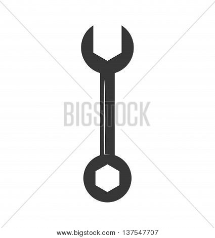 Constuction and repair concept represented by wrench tool icon. isolated and flat illustration
