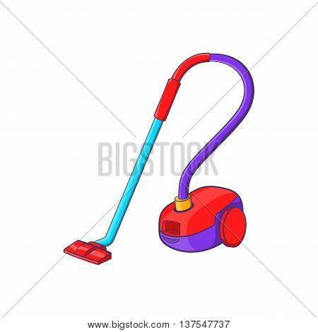 Vacuum cleaner icon in cartoon style isolated on white background. Appliances symbol