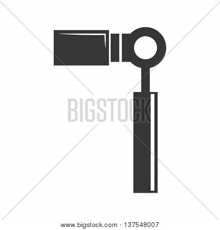 Constuction and repair concept represented by wrench tool icon. isolated and flat illustration