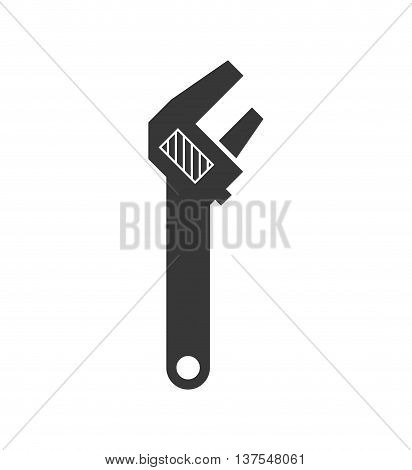 Constuction and repair concept represented by wrench tool icon. isolated and flat illustration