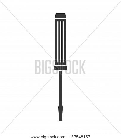 Constuction and repair concept represented by screwdriver tool icon. isolated and flat illustration